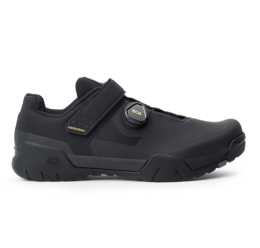 Scarpe MTB CRANKBROTHERS MALLET E-BOA nere/oro — profilo esterno
