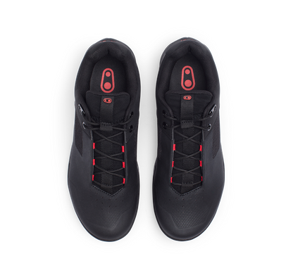 Scarpe MTB CRANKBROTHERS MALLET LACE CLIP-IN nere/rosse — vista dall’alto