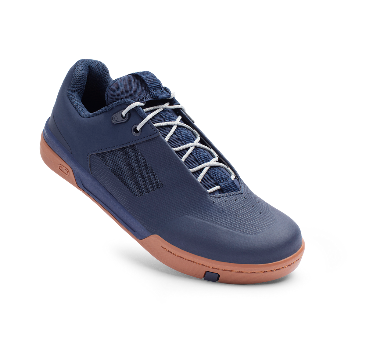 Scarpe MTB CRANKBROTHERS STAMP LACE FLAT blu/argento — vista a tre quarti