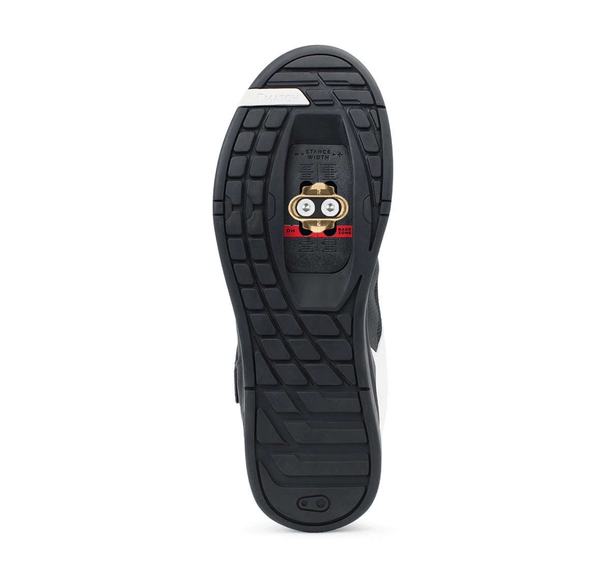 Scarpe MTB CRANKBROTHERS MALLET SPEED LACE CLIP nere/bianche — suola con tacchetta