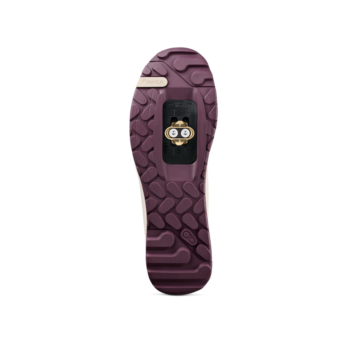 Scarpe MTB CRANKBROTHERS MALLET TRAIL LACE CLIP bianche/viola — suola con tacchetta
