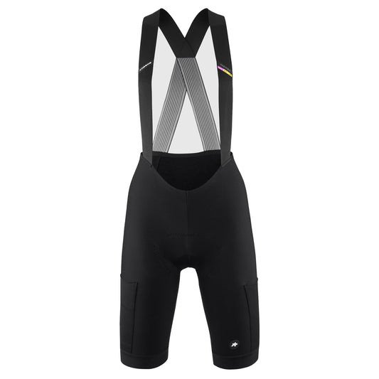 Pantaloncini da ciclismo con bretelle ASSOS TACTICA SPRING FALL T5 da donna neri — sfondo bianco, 2000 x 2000