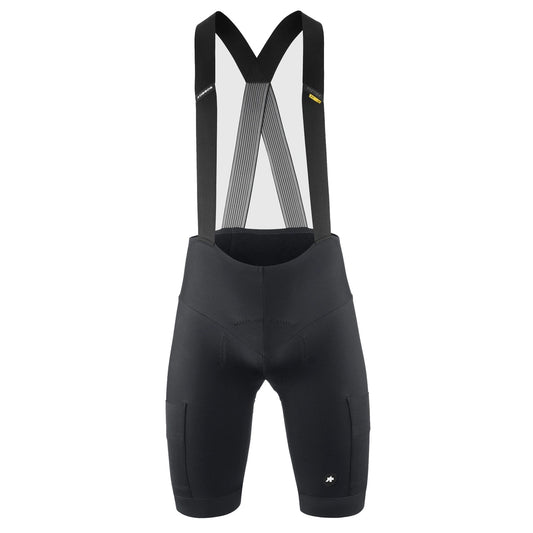 Pantaloncini da ciclismo con bretelle ASSOS TACTICA SPRING FALL T5 neri — sfondo bianco, 2000 x 2000