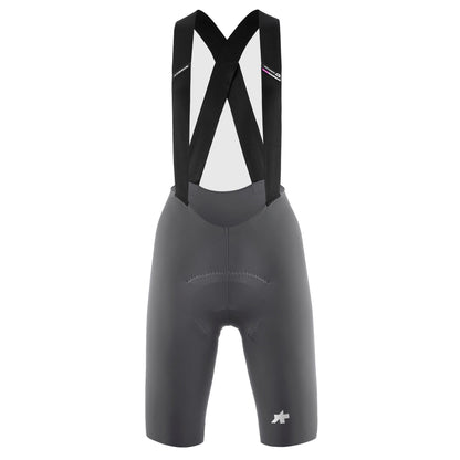 Salopette corta da donna ASSOS DYORA R S11 grigia — sfondo bianco, 2000 x 2000