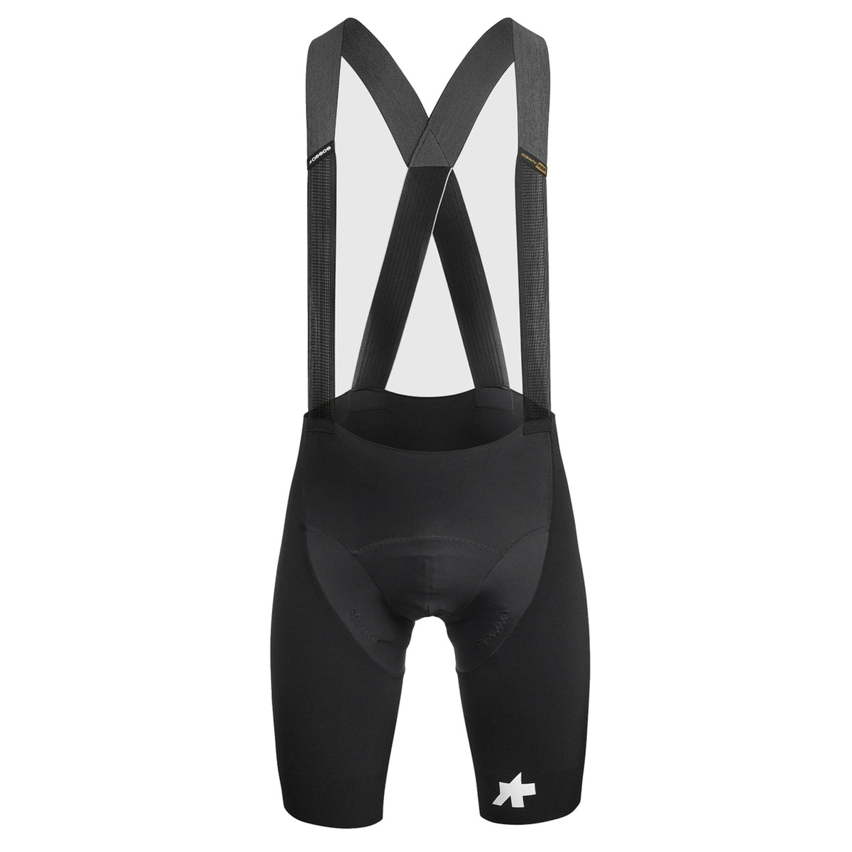 Salopette corta ASSOS EQUIPE RSR BOLIDE S11 nera — sfondo bianco, 2000 x 2000