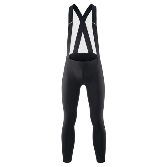 Salopette lunga da ciclismo ASSOS ENDURANCE THERMOBOOSTER S11 nera — sfondo bianco, 2000 x 2000