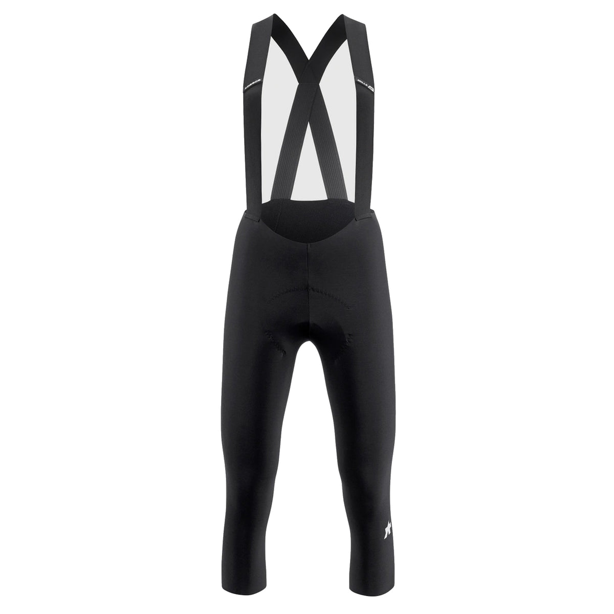 Salopette da donna a 3/4 ASSOS MILLE GT SPRING FALL S11 nera — sfondo bianco, 2000 x 2000