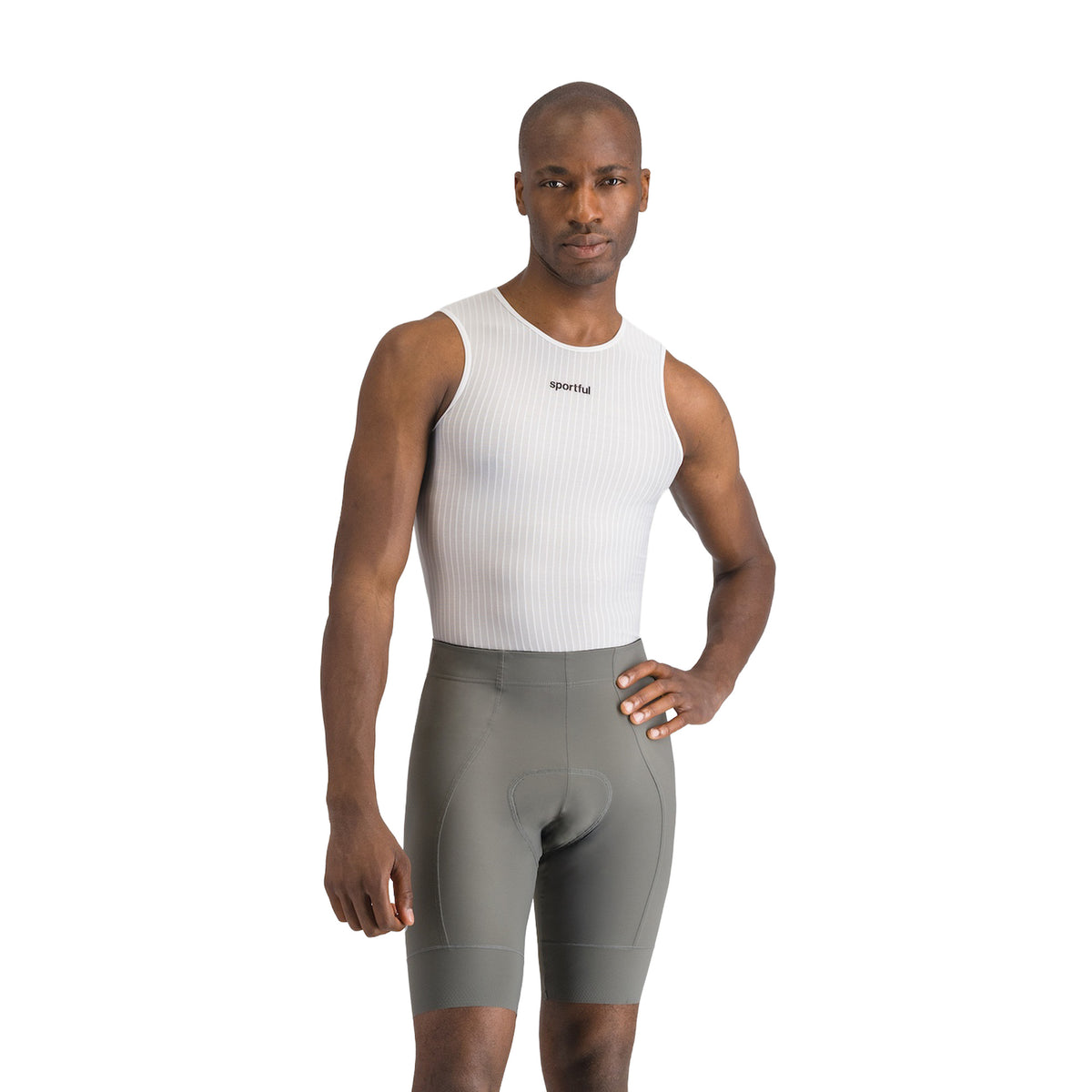 Pantaloncini da ciclismo corti SPORTFUL SRK grigi — sfondo bianco, 2000 x 2000