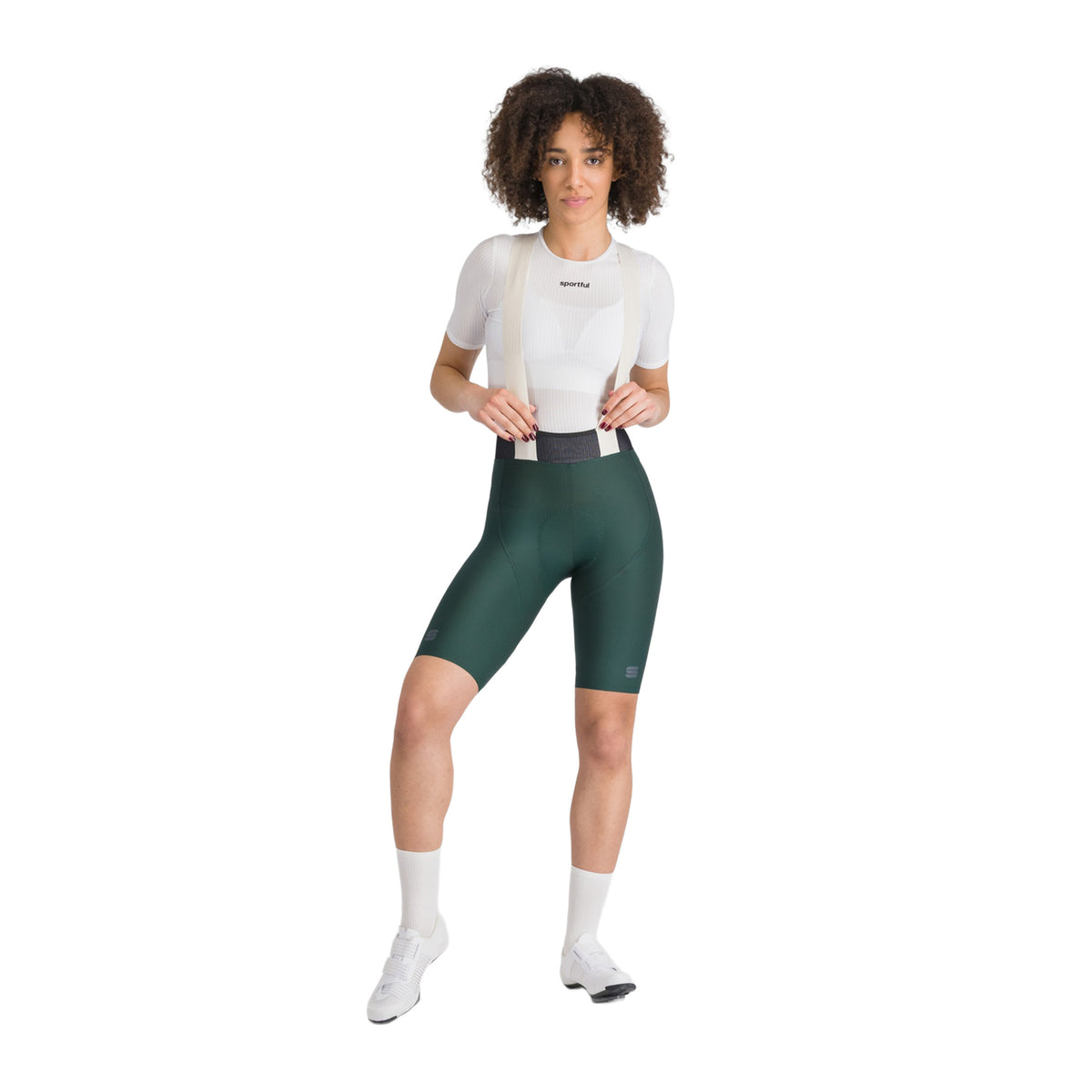 Salopette corta SPORTFUL LTD 2 da donna kaki — sfondo bianco, 2000 x 2000