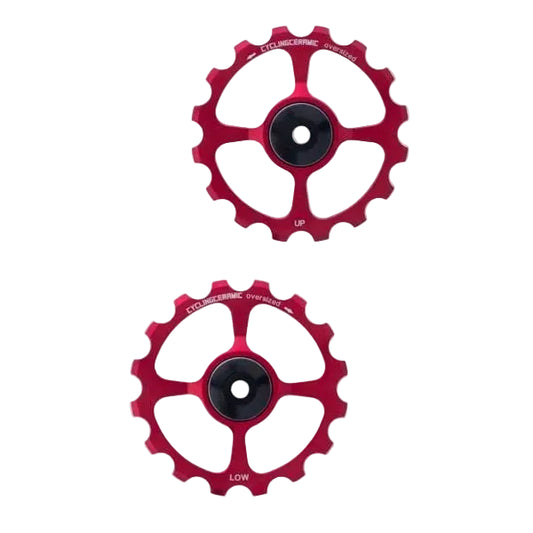 CERAMICA CICLISMO Gancio deragliatore 16 denti per SHIMANO ULTEGRA 6700 Rosso