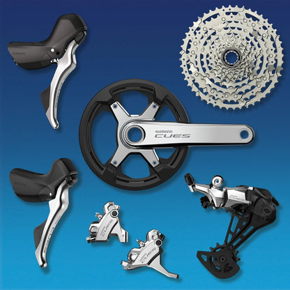 Cassetta 10V SHIMANO CUES CS-LG400 Linkglide - Edizione Polish Silver