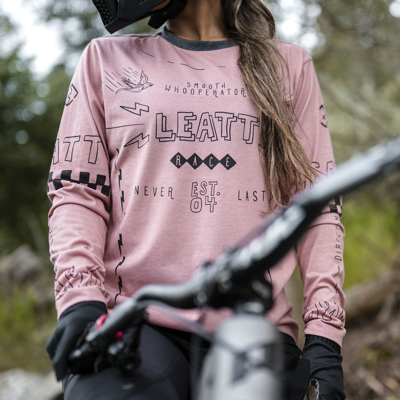 LEATT MTB Gravity 3.0 Maglia a manica lunga Donna Rosa