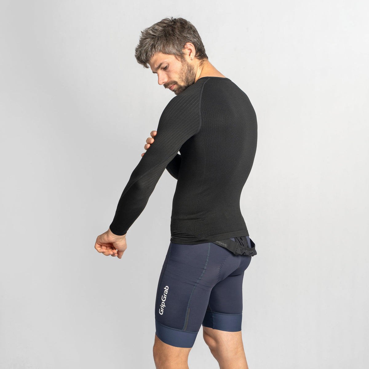 Maglia intima a maniche lunghe GRIPGRAB PACR SPRING AUTUMN SEAMLESS nera