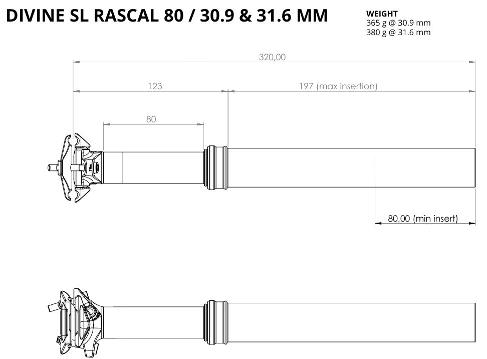 Reggisella telescopico BIKEYOKE DIVINE SL RASCAL