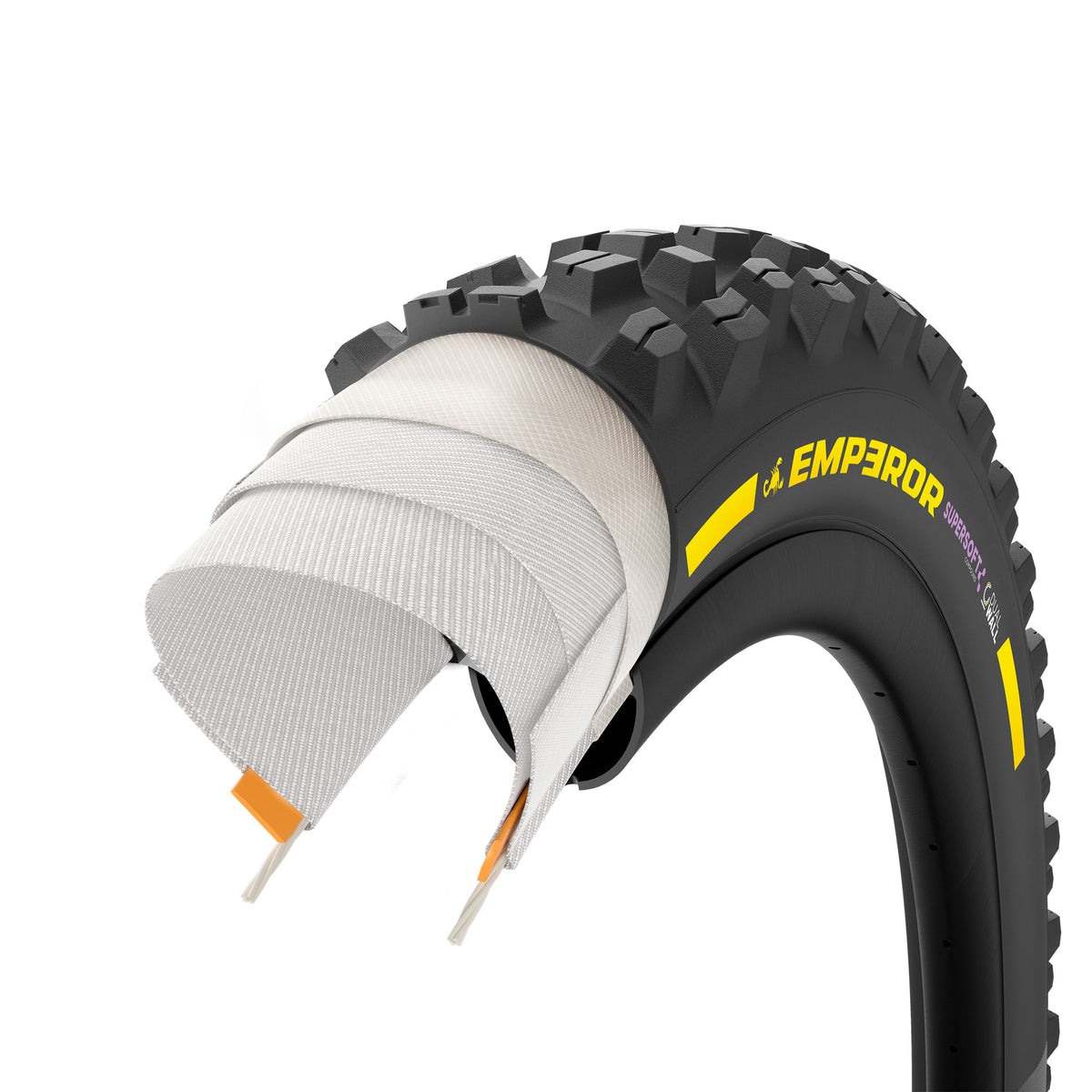 Pneumatico PIRELLI SCORPION EMPEROR 27.5x2.40 Soft DualWall Tubeless Ready con cerchietto pieghevole Nero/Giallo Team Edition
