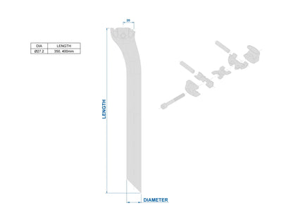 Reggisella RITCHEY SUPERLOGIC ONE-BOLT Arretramento 20mm