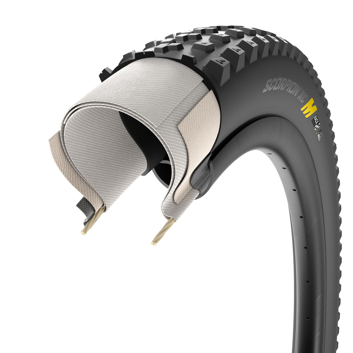 Pneumatico PIRELLI SCORPION RACE XC M ProWall 29x2.40 Tubeless Ready pieghevole nero/beige Classic