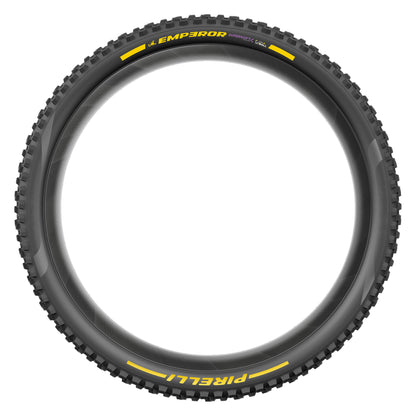 Pneumatico PIRELLI SCORPION EMPEROR 27.5x2.40 Supersoft DH+Wall Tubeless Ready con cerchietto pieghevole Nero/Giallo Team Edition