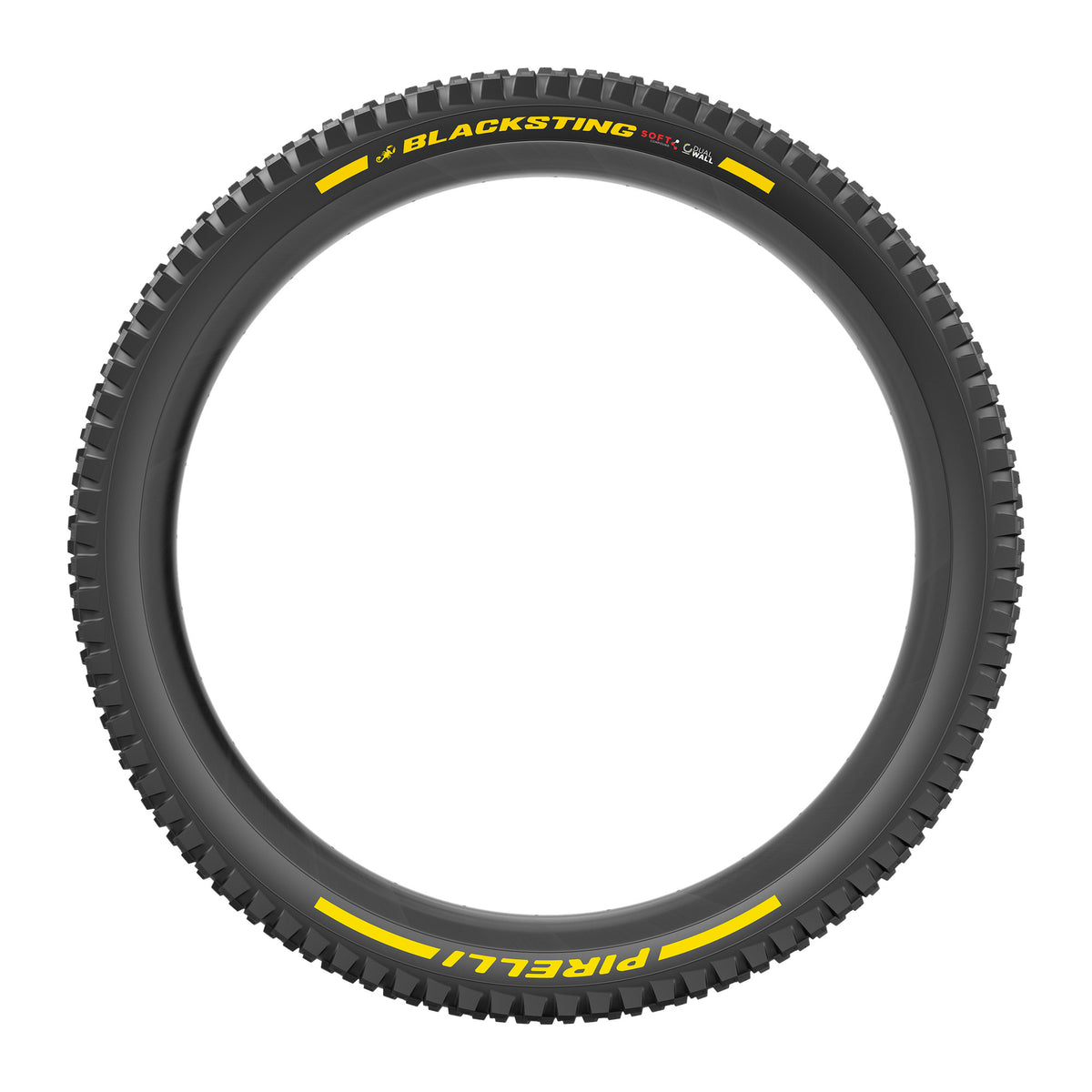 Copertone PIRELLI SCORPION BLACK STING 27.5x2.40 Soft DualWall Tubeless Ready pieghevole nero/giallo Team Edition