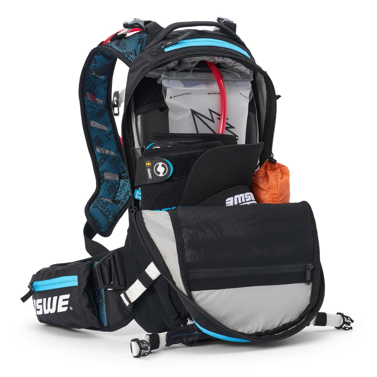 USWE FLOW 16 L Zaino con tracolla integrata nero/blu