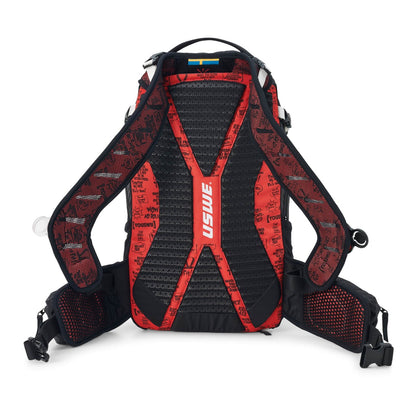 Zaino con Dorsale Integrata USWE FLOW 16 L Nero/Rosso