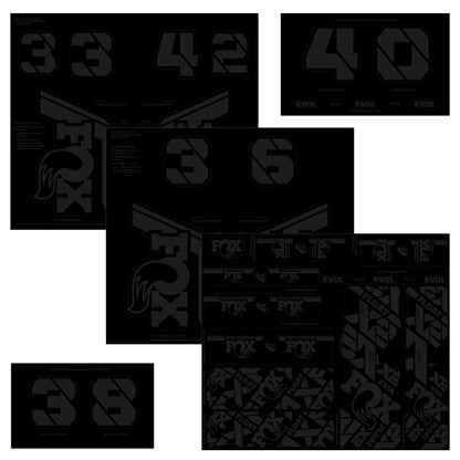 Kit Stickers FOX Forcella e Ammortizzatore Nero