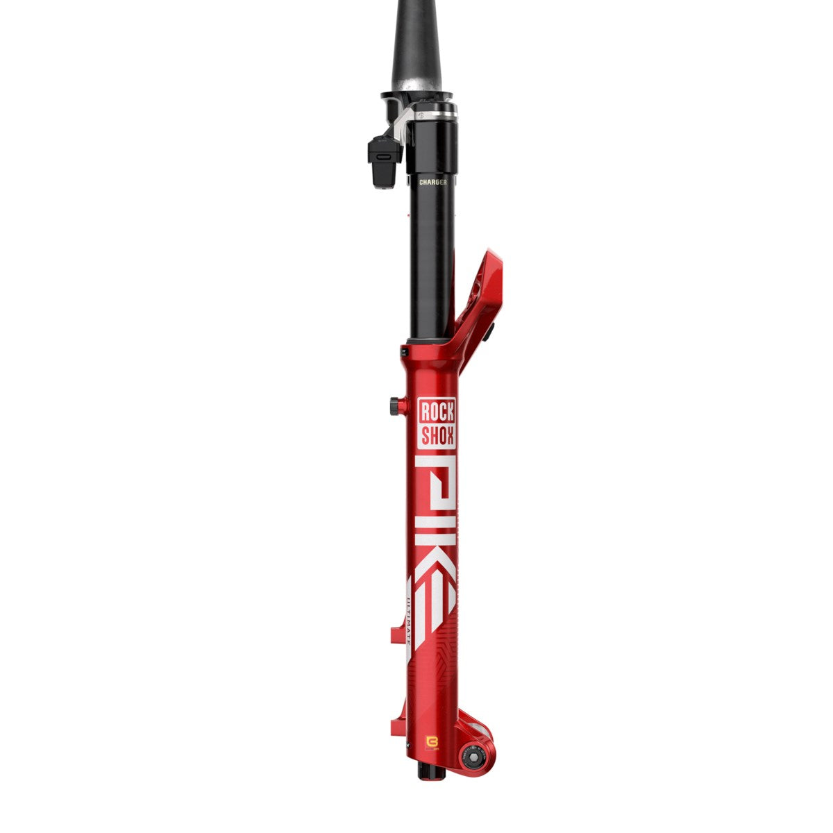 Forcella ROCKSHOX PIKE ULTIMATE FLIGHT ATTENDANT rossa - vista laterale