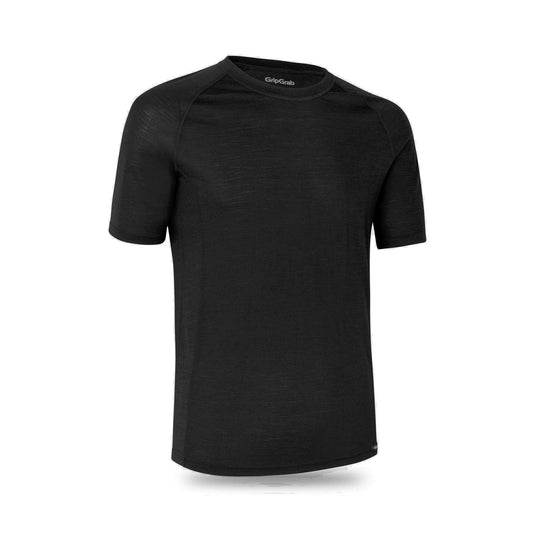 Maglia intima a maniche corte GRIPGRAB MERINO BLEND THERMAL nera
