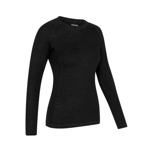Maglia intima a maniche lunghe da donna GRIPGRAB MERINO BLEND THERMAL nera