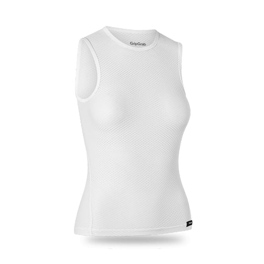 Maglia intima senza maniche da donna GRIPGRAB IN RETE ULTRALEGGERA bianca