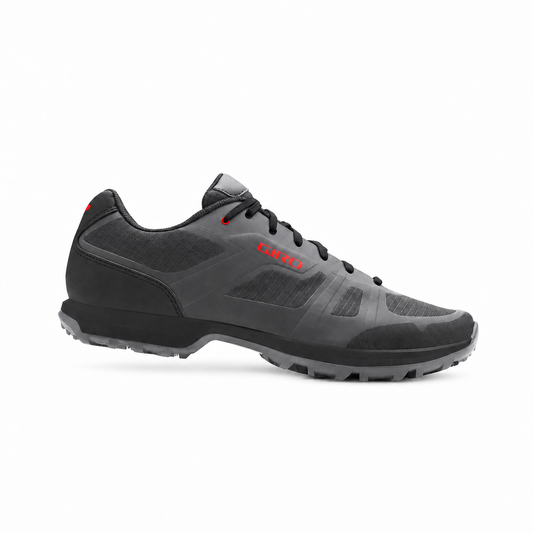 Scarpe MTB/gravel da donna GIRO GAUGE grigie/nere — vista laterale esterna