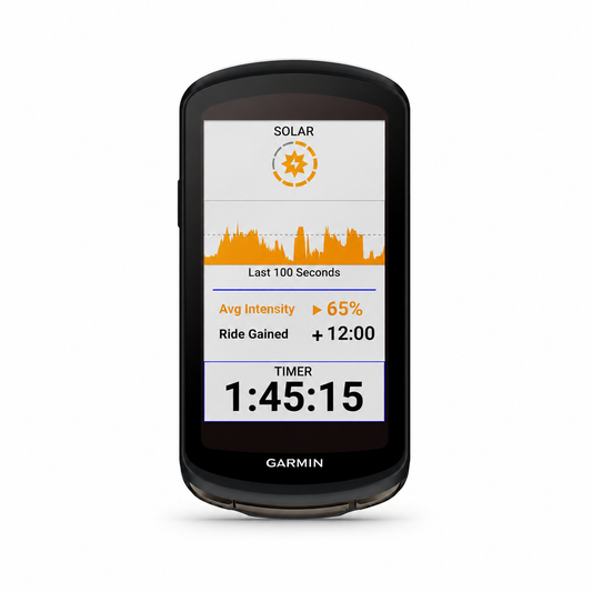 Ciclocomputer GPS GARMIN EDGE 1040 SOLAR — vista frontale su sfondo bianco