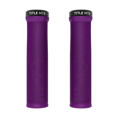 Grips Title MTB FORM Lock-On Viola - coppia vista frontale