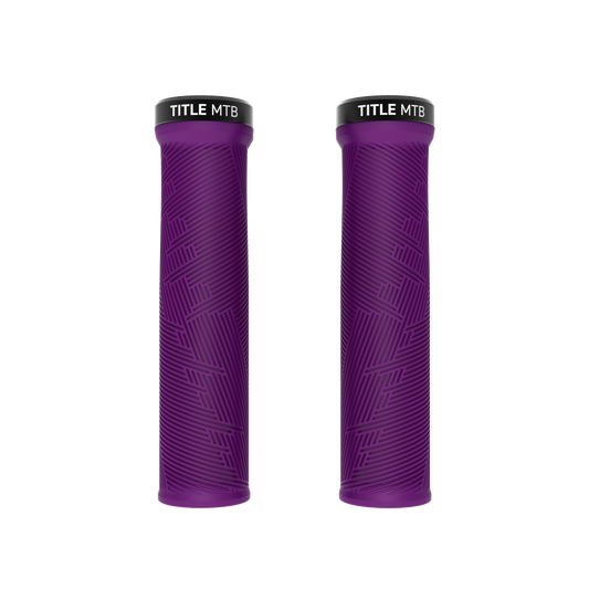 Grips Title MTB FORM Lock-On Viola - coppia vista frontale