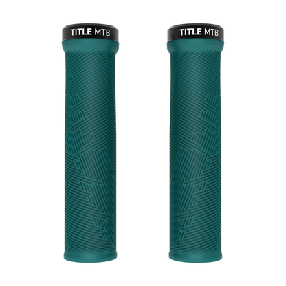 Grips Title MTB FORM Lock-On Turchese - coppia vista frontale