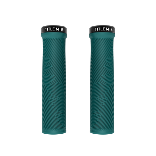 Grips Title MTB FORM Lock-On Turchese - coppia vista frontale