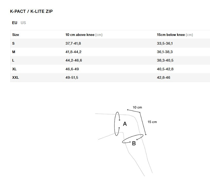 Ginocchiere ION K-Lite Zip Nere