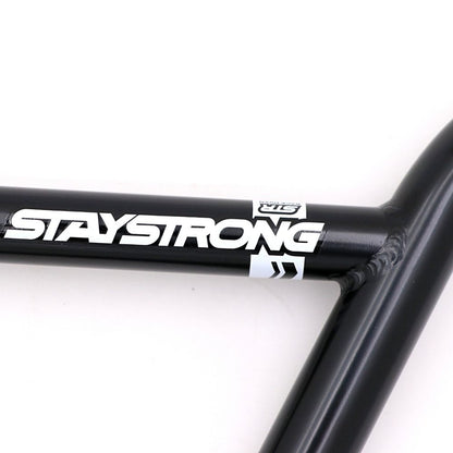 Manubrio BMX STAYSTRONG Chevron Straight Race Black Ø22.2mm