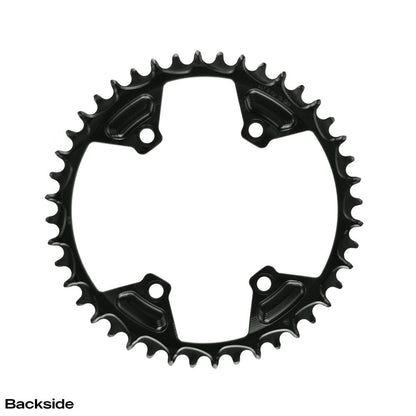 Corona monocorona 12 velocità ALUGEAR GRX nera, vista posteriore