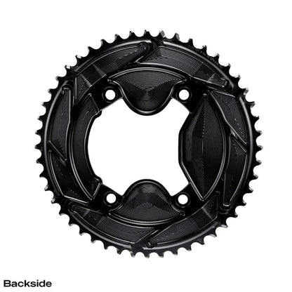 Coppia di Corone 12V ALUGEAR AERO 110 BCD per Shimano GRX Nero