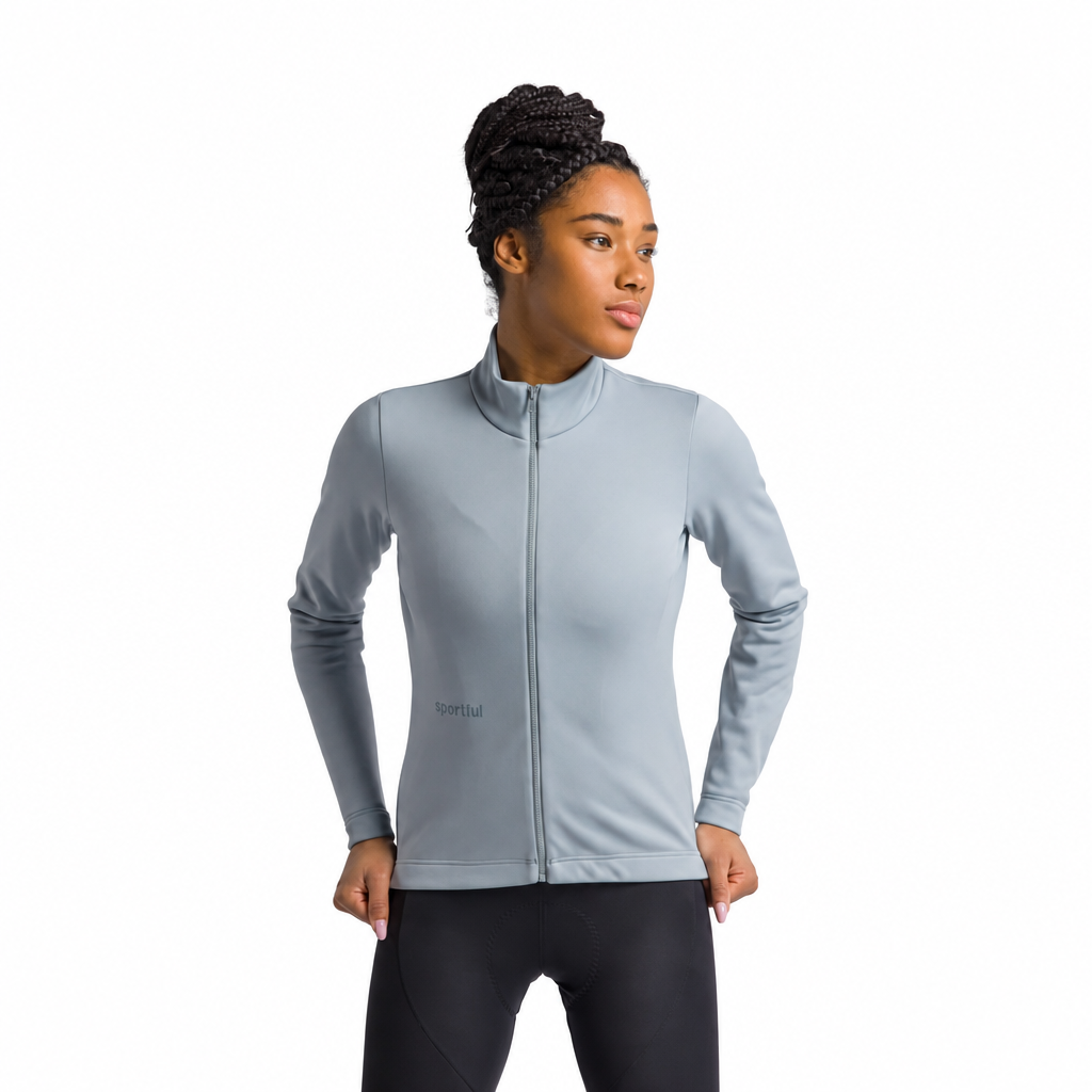 Giacca da donna SPORTFUL CLASSIC 2 grigia, vista frontale su sfondo bianco