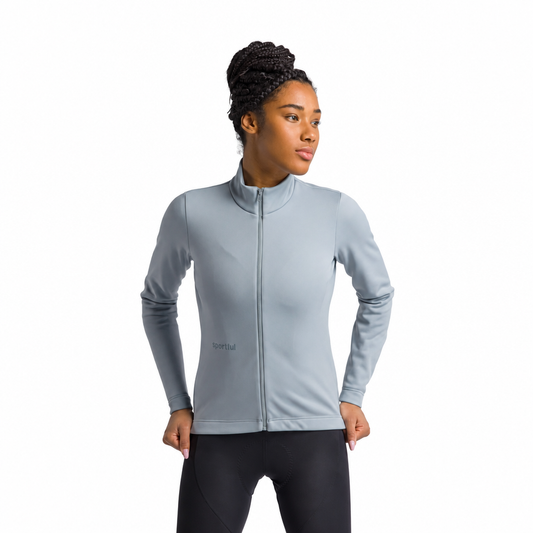 Giacca da donna SPORTFUL CLASSIC 2 grigia, vista frontale su sfondo bianco