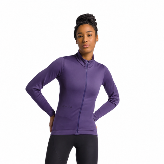 Giacca da donna SPORTFUL CLASSIC 2 viola, vista frontale su sfondo bianco
