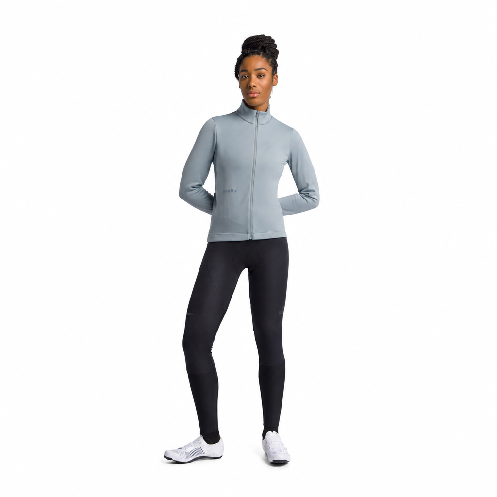 Giacca da donna SPORTFUL CLASSIC 2 grigia, vista a figura intera su sfondo bianco