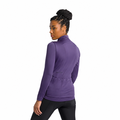 Giacca da donna SPORTFUL CLASSIC 2 viola, vista posteriore su sfondo bianco