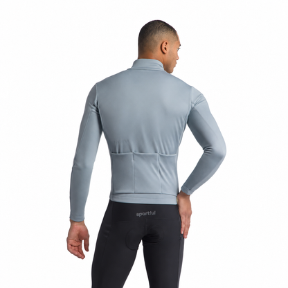 Giacca SPORTFUL CLASSIC 2 grigia, vista posteriore su sfondo bianco
