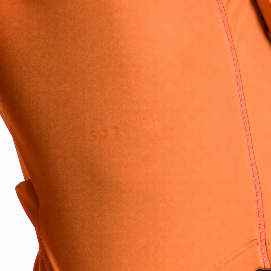 Giacca SPORTFUL CLASSIC 2 arancione, dettaglio anteriore su sfondo bianco
