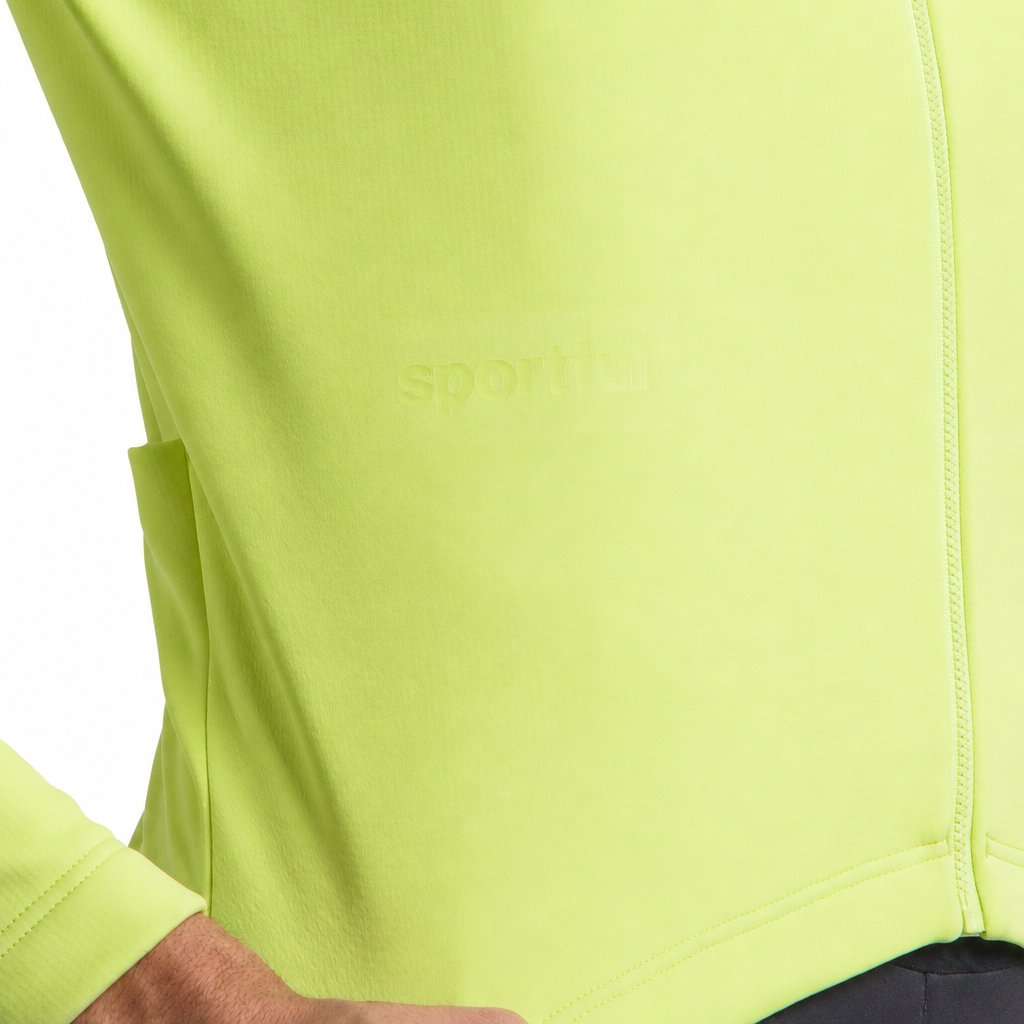 Giacca SPORTFUL CLASSIC 2 gialla, dettaglio su sfondo bianco
