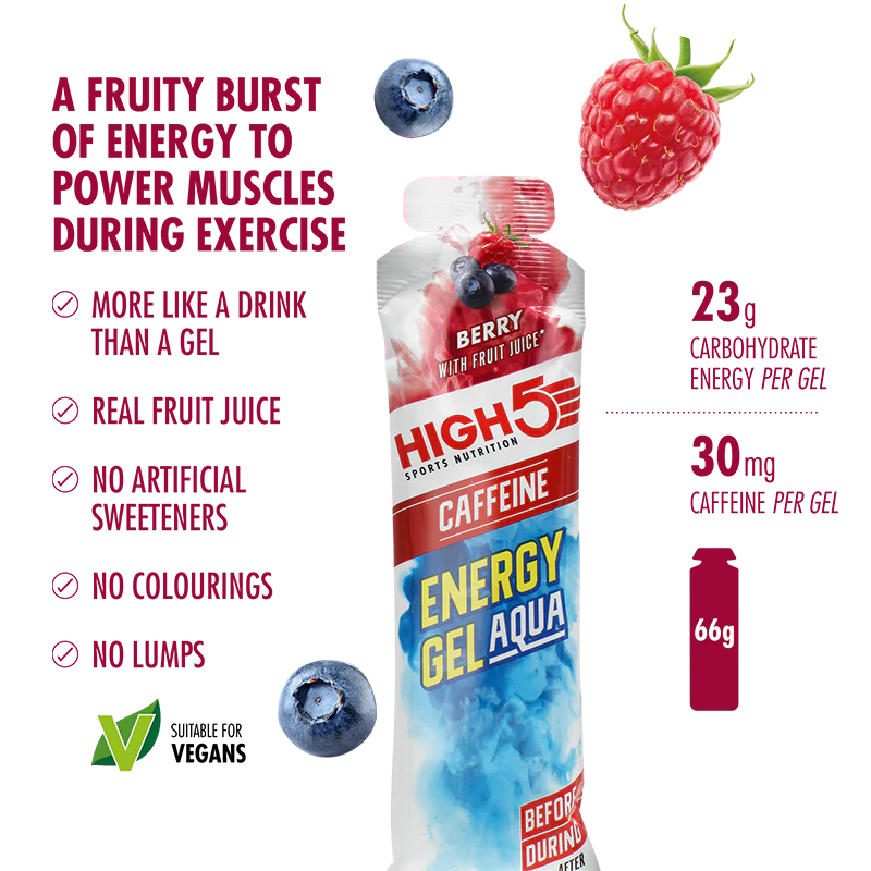 Confezione High5 ENERGY GEL Aqua (15x 66g) Gusti misti