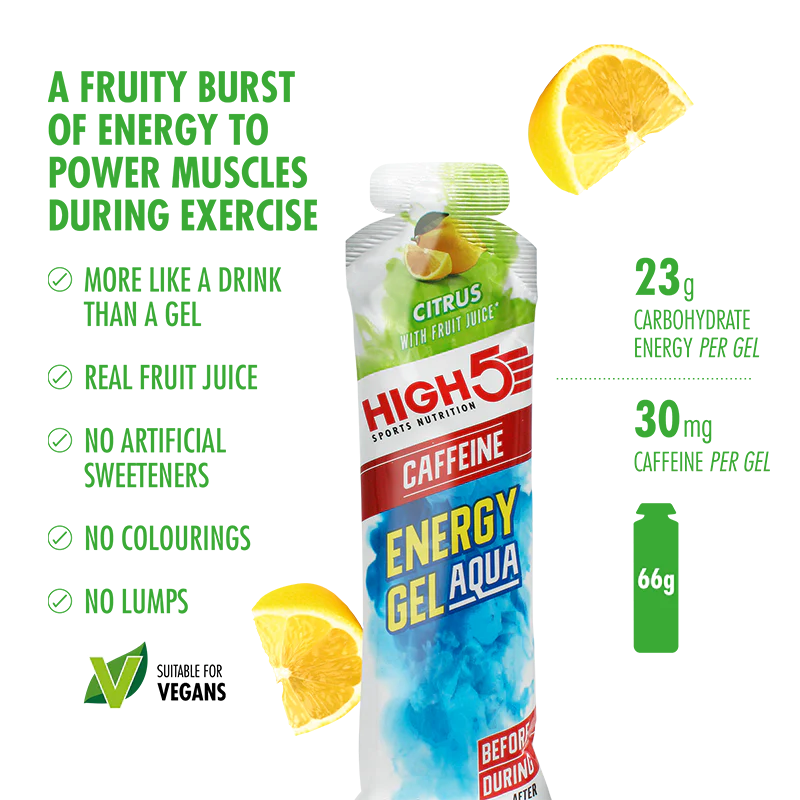 Confezione High5 ENERGY GEL Aqua (15x 66g) Gusti misti